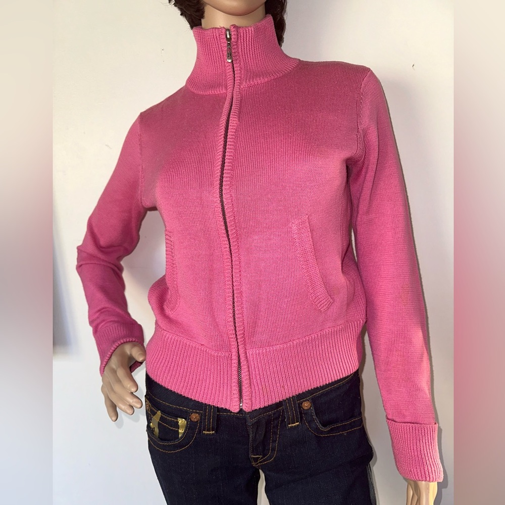Jeanswest Pink Fully Zipped Cardigan Sweater Sz S